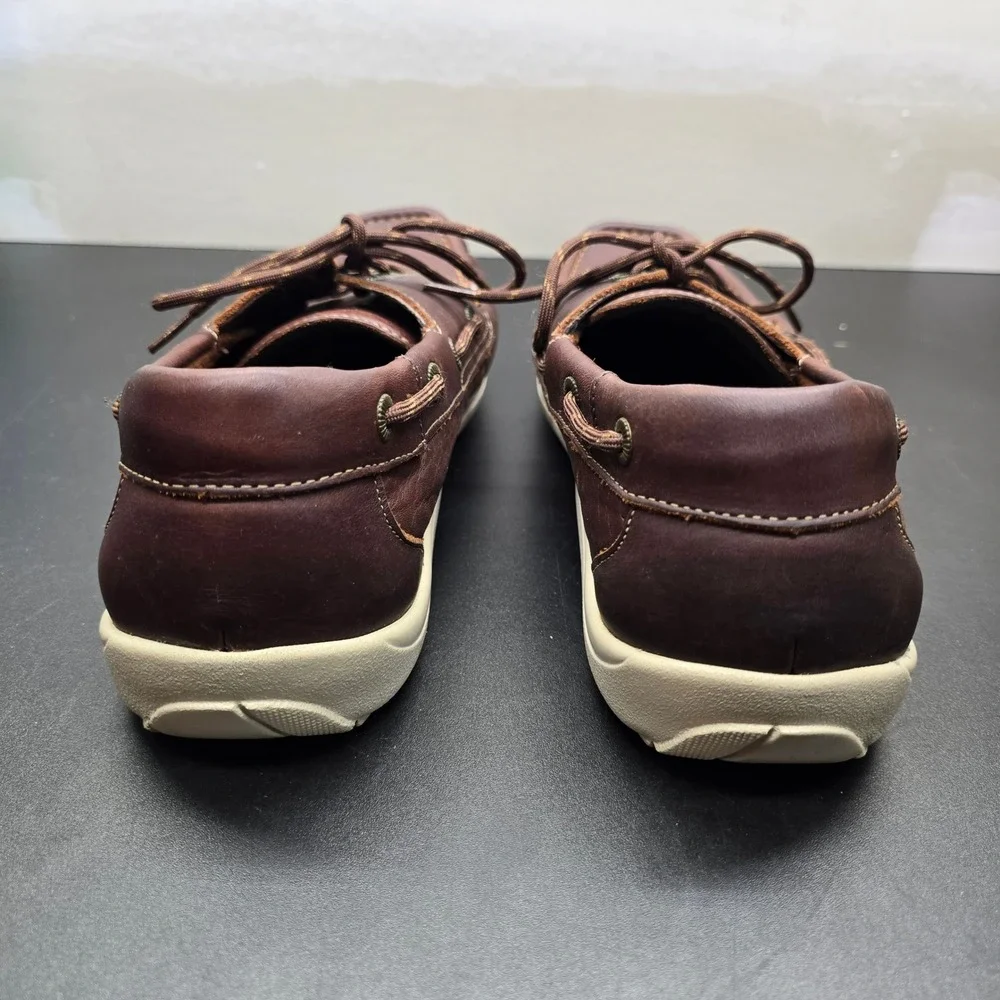 SAS Decksider Mens 11 M Brown Leather Boat Shoes Made in USA F9804894